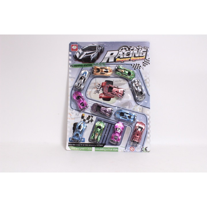 Set masinute, 12 bucati, multicolor