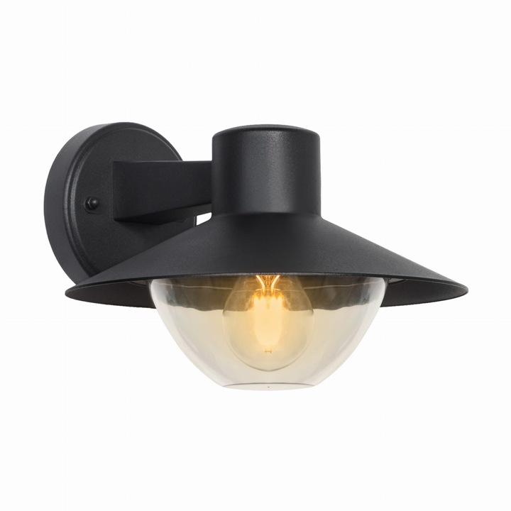 Aplica Candellux Cosmos, 26x17cm, negru, 1x40W E27, IP44