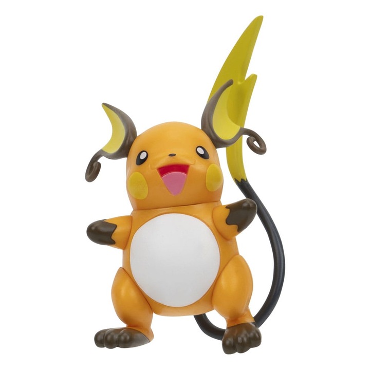 Figurina Raichu 5 cm, JAZWARES, PVC, multicolor, set cu 6 pozitii dinamice