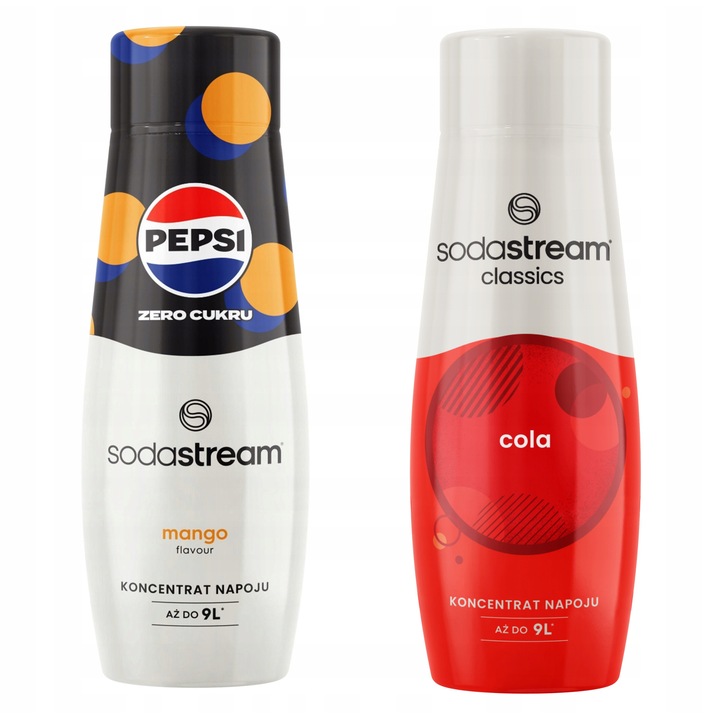 Set 2 siropuri SodaStream Pepsi Max Mango + Classic Cola, 440ml
