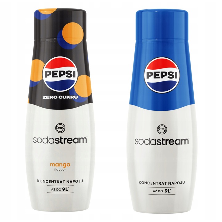 Set 2 siropuri SodaStream Pepsi MAX Mango + Pepsi, 440ml, multicolor