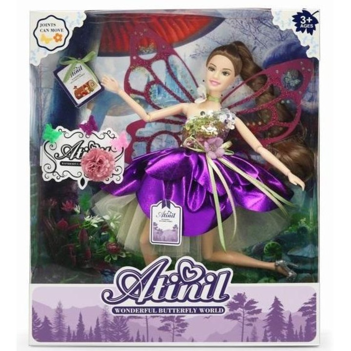 Arimil baba, Maksik, szett kiegészítőkkel, lila szoknya, 3 év+