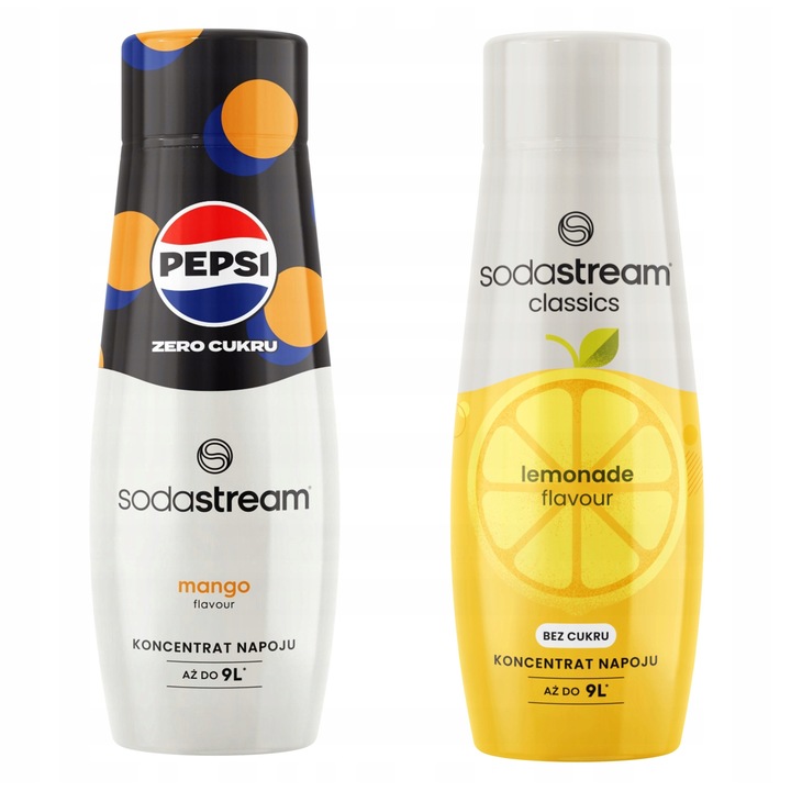 Set de 2 concentrate pentru apa. Sodastream Pepsi MAX Mango + Lemonade Zero