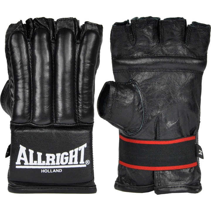 Allright MMA 3048 sportkesztyű, természetes bőr, fekete, XXL