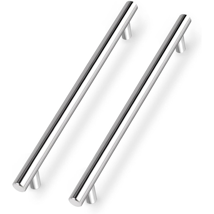 Set 10 manere Usi de mobilier, CE, 256mm, argintiu, din otel