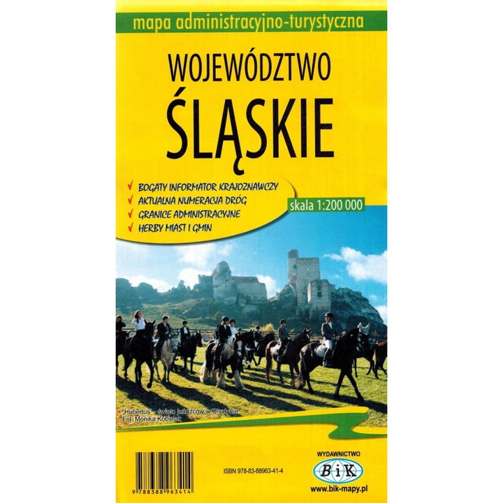 Województwo śląskie 1:200 000. Mapa administracyjno-turystyczna. BiK