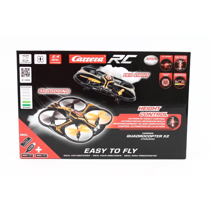 Elicopter RC CARRERA Quadcopter X2, 2,4 GHz, 5,7 cm, 17,6 cm, set complet