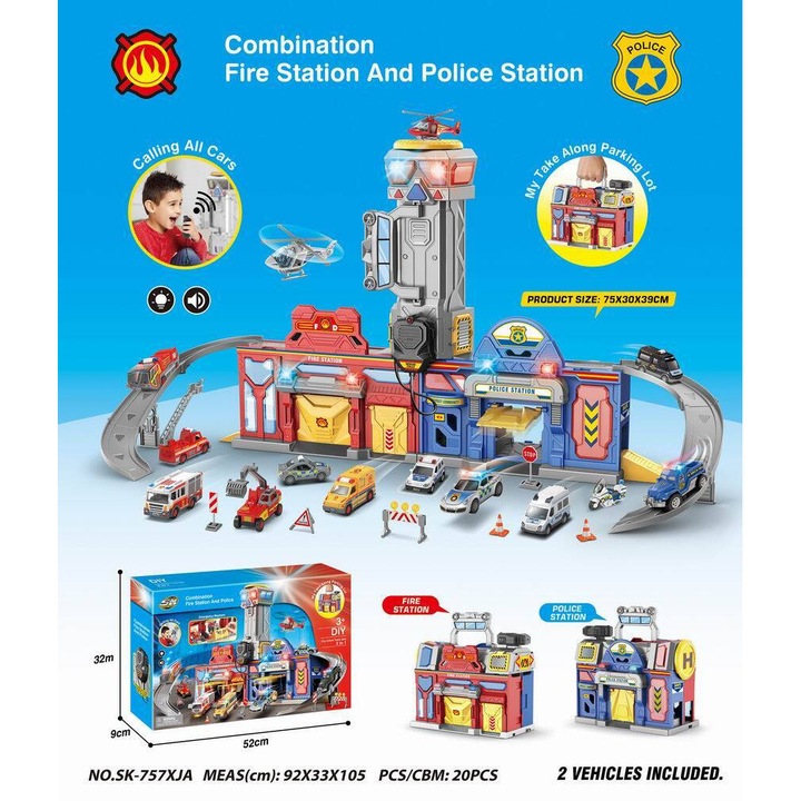 Parcare pentru pompieri si politie Maksik, 75x30x39cm