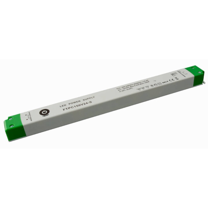 Sursa alimentare LED 24V 6.25A, slim, compact, 323x30x22mm