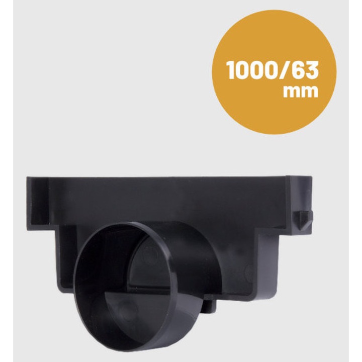 Végzáró rendszer 1000x63mm, UN, polipropilén, fekete