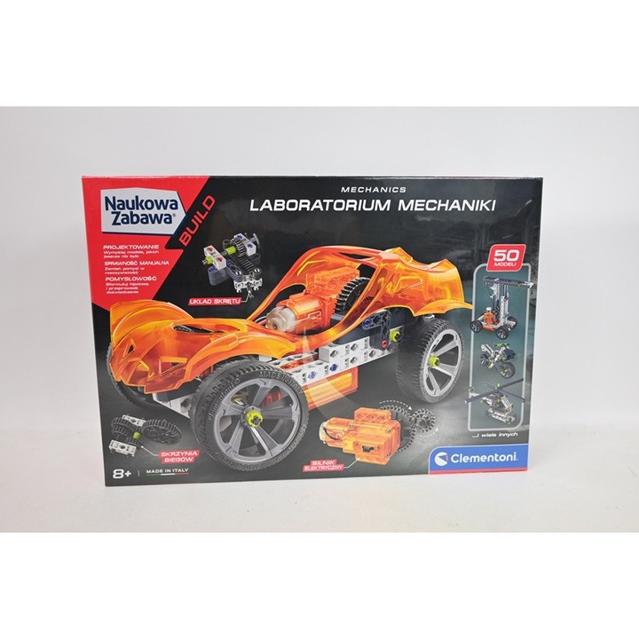 Set de constructie CLE Laborator mecanic 50872, 250 elemente, multicolor, 45x31x7cm, varsta 8+