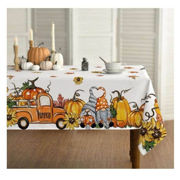 Asztalterítő, CE, őszi motívum, 140x200cm, foltálló