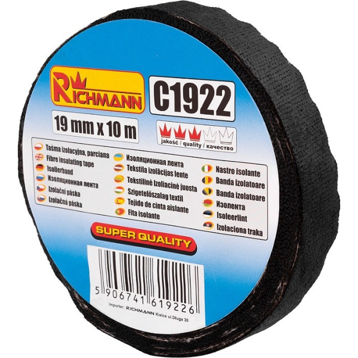 Banda electroizolanta, RICHMANN, 19mm x 10m, negru