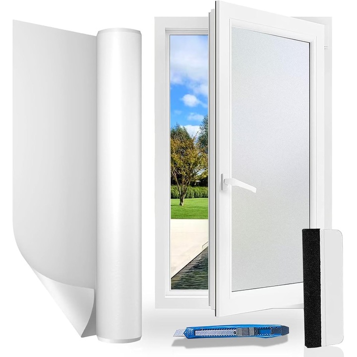 Folie decorativa autoadeziva pentru feronerie, CE, 90x200cm, alba