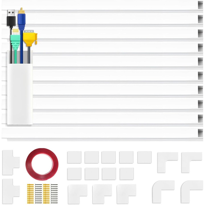 Lista canal cabluri CE, autoadeziva, 400x30x15mm, set 10 bucati