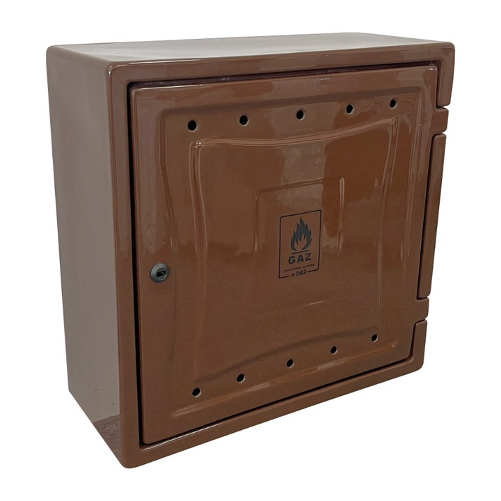 Capac pentru contorul de gaze, plastic, 250 x 600 x 600 mm, cu spate, maro, DG P60*60BR