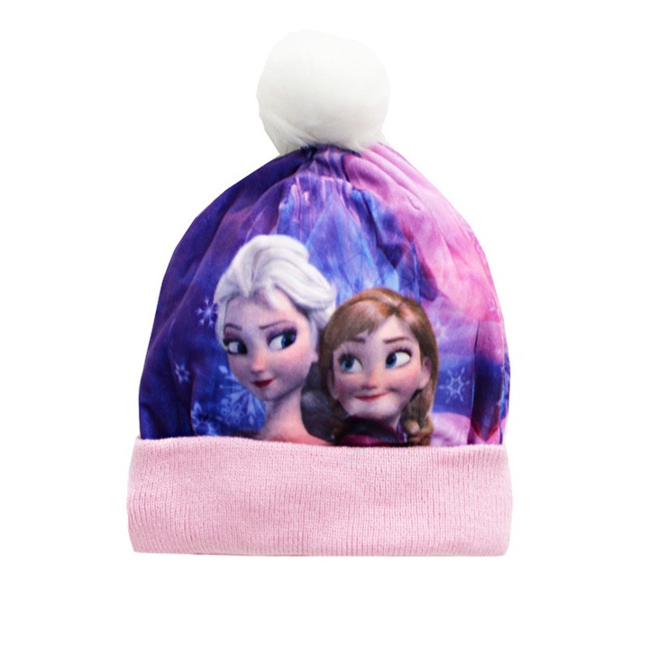 Caciula roz din catifea, 2-3 ani