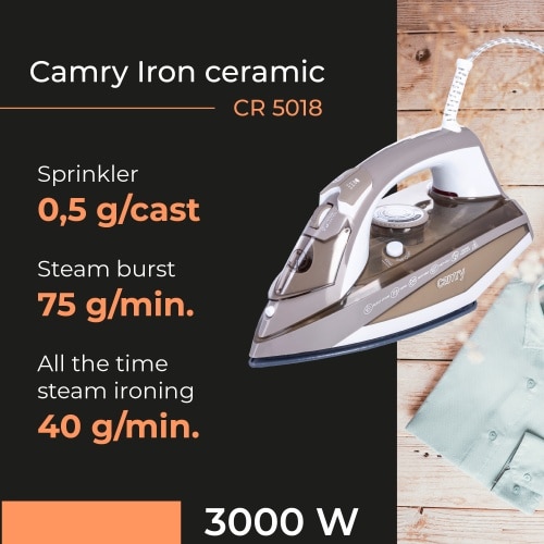 Fier de calcat cu aburi Camry CR 5018, 3000 W
