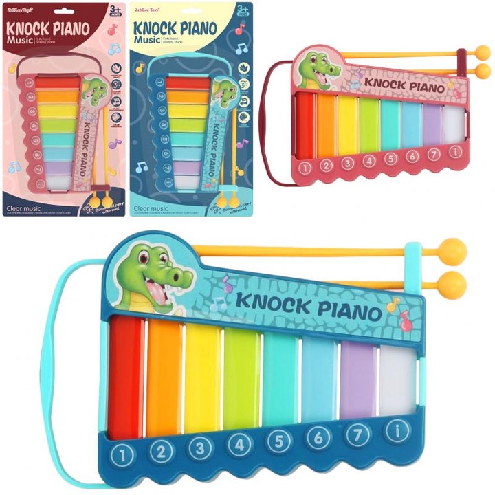 Instrument muzical de jucarie, Luka, Cymbalki, 33x19x2cm, multicolor