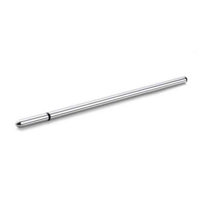 Sonda de electrostimulare Mystim Thin Finn, 25 cm, aluminiu, forma anatomica, usor de curatat