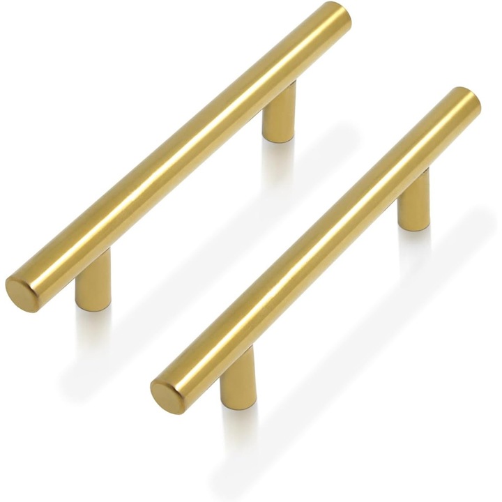 Set 12 manere de dulap, 15cm, auriu