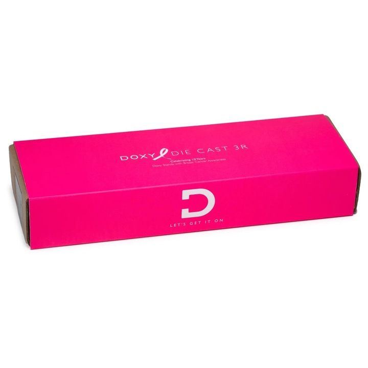 Масажор Doxy Die Cast 3R, розов, 28см, с пулсации, USB