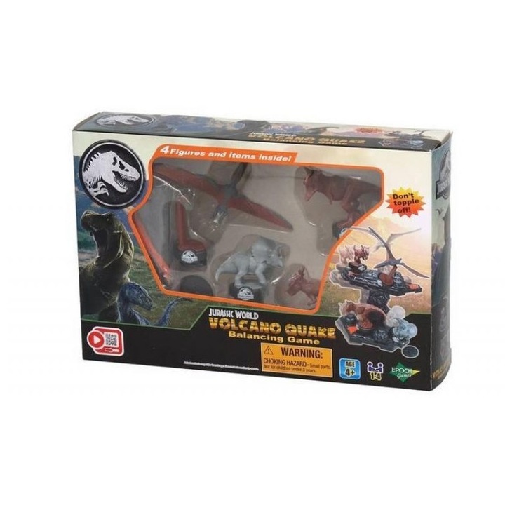 Joc educativ, Jurassic World, Volcano Quake, 4 figurine dinozauri, multicolor