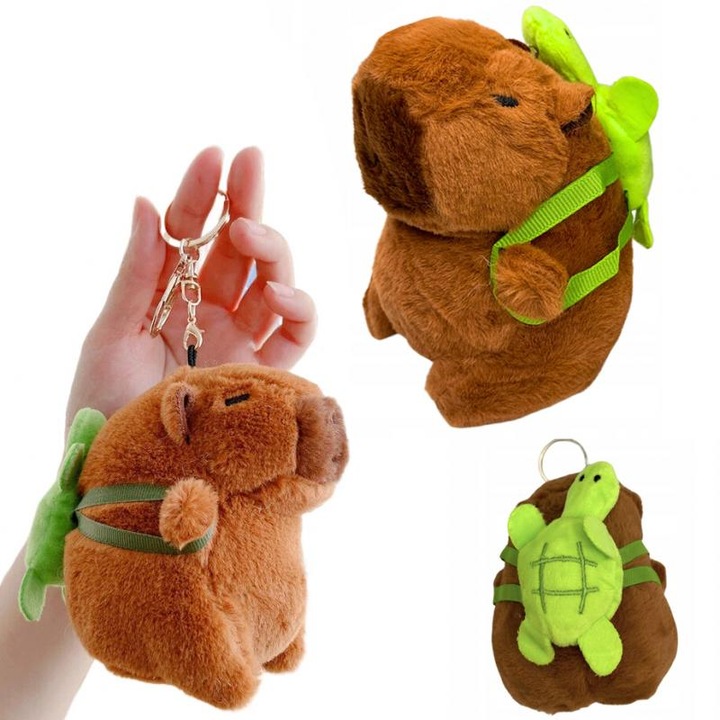 Breloc de plus Capibara 13cm, Luka