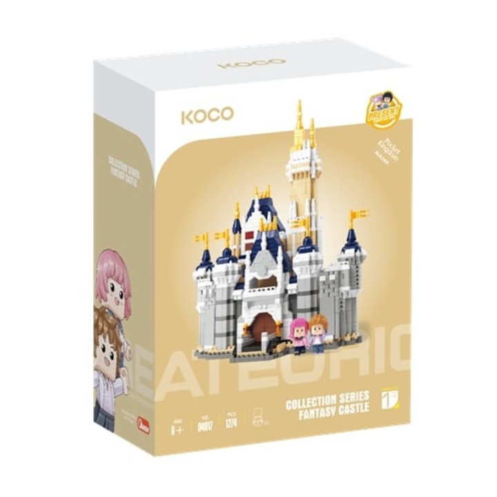 Конструктор KOCO, приказен замък, 1274 елемента, 2 фигурки