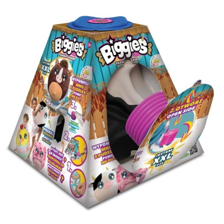 Mascota de plus surpriza, ferma, 4 animale, multicolor, 45cm