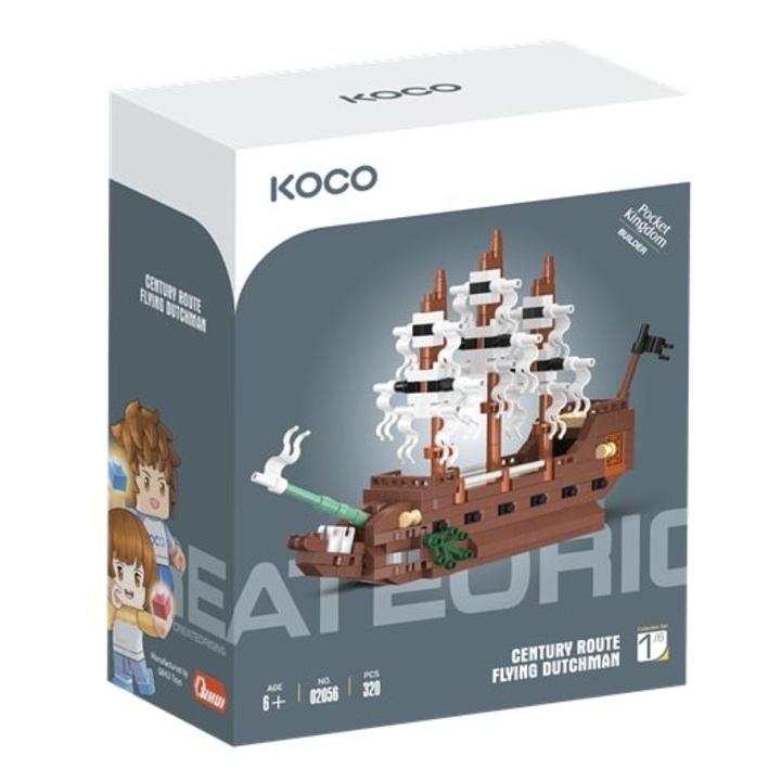 Set de constructie KOCO Latajacy Holender 320 elemente, multicolor