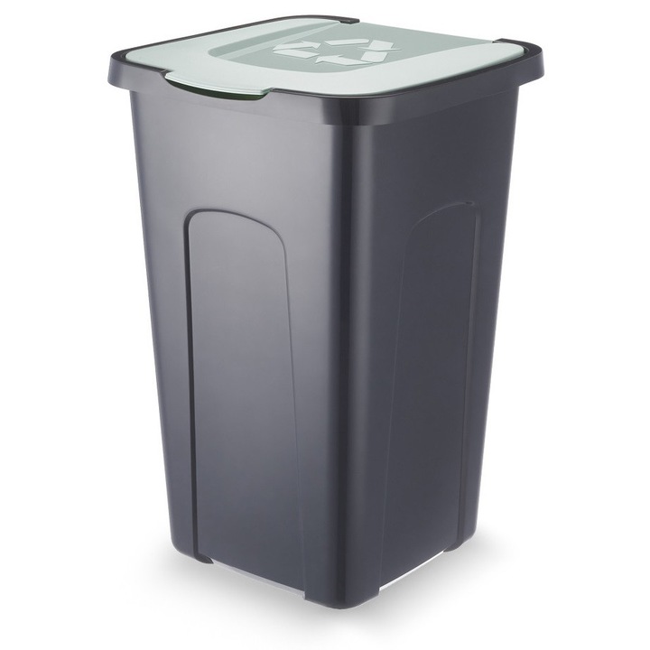 Cos de gunoi UN, 50L, multicolor, pentru sortarea deseurilor