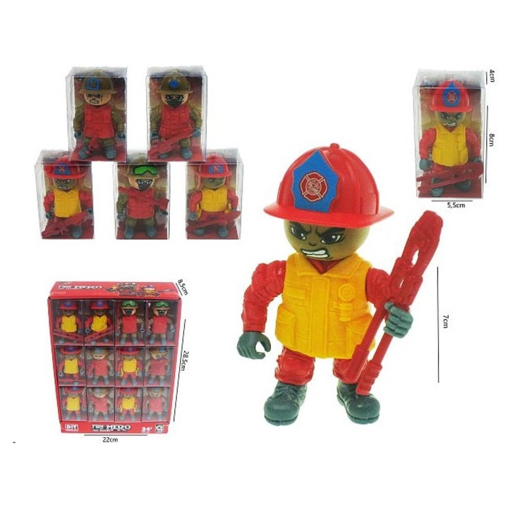 Figurina pompier 8cm HFM02, set
