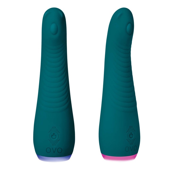 G-Spot Vibrátor Ovo Phoebe, 9 mód, LED világítás, zöld, orvosi szilikon