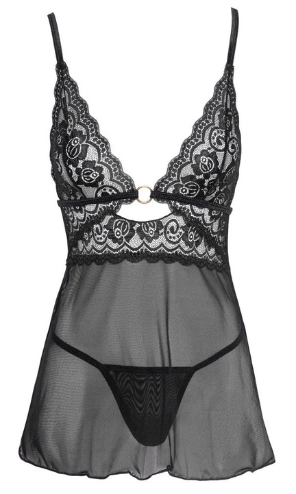 Szexi fehérnemű, Cottelli, fekete, tangás szett