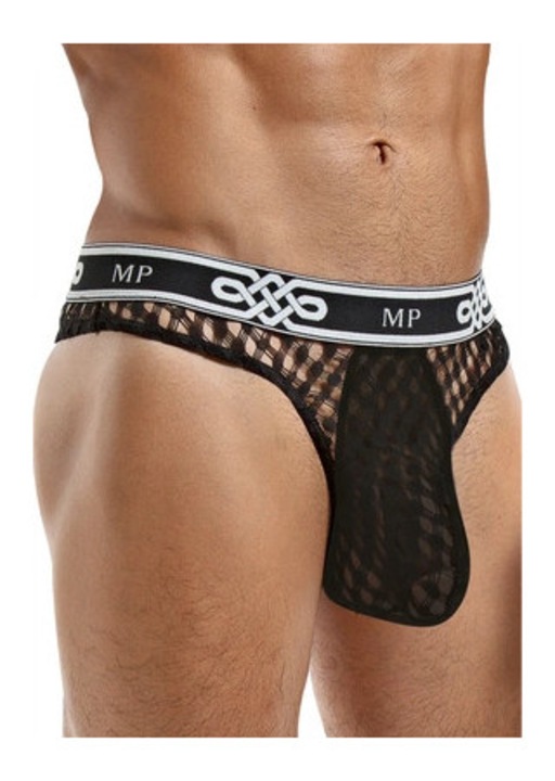 Alsónadrág, Férfi Power, Alacsony derekú, bélelt zseb, fekete, Peep Show, M INTL