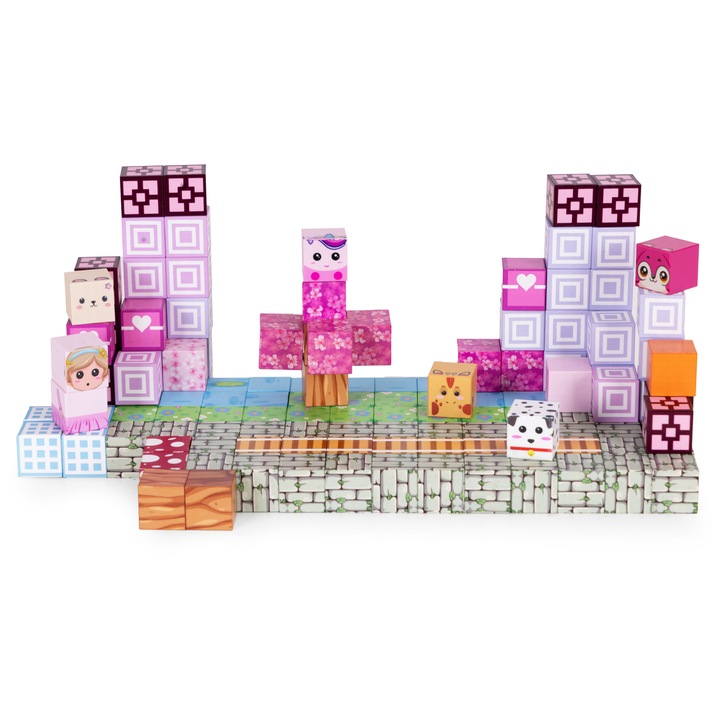Set de constructie, MULTISTORE, 140 elemente, 2x2x2cm, multicolor, pentru copii peste 3 ani