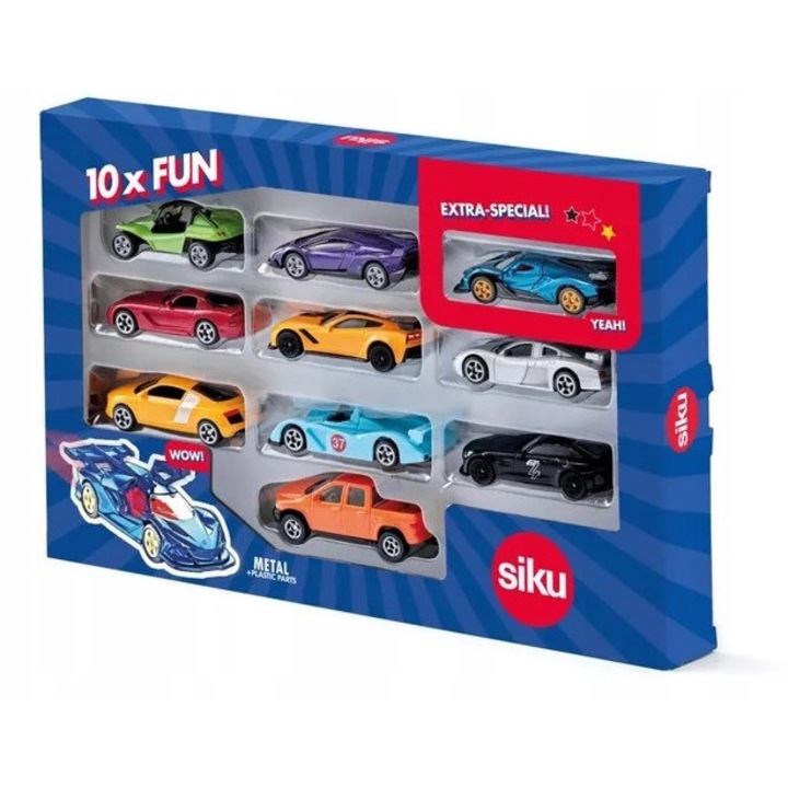 SIKU Set 10 Masinute Sport - Colectie Premium