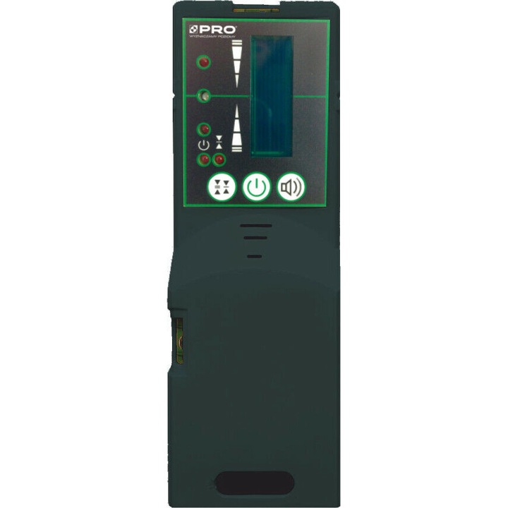 Detector laser DWL-02G, Pro, 3 diode LED, 160x55x25mm, verde