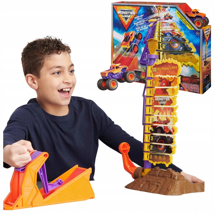 Set Lansare Monster Jam El Toro Loco Big Air Challenge + Masinuta