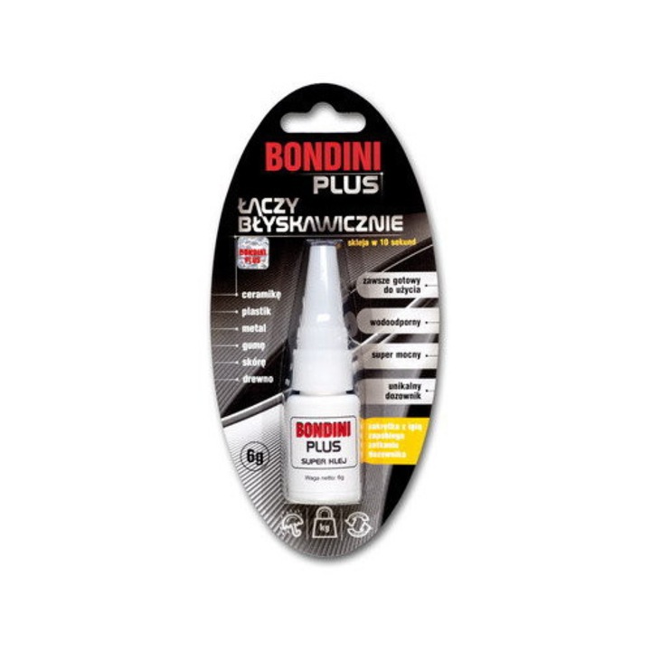 Adeziv Bondini pentru lipirea rapida a suprafetelor, 10s, 6g