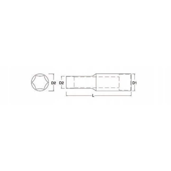 SATA Crichet GL12410 3/8" Metric 17mm