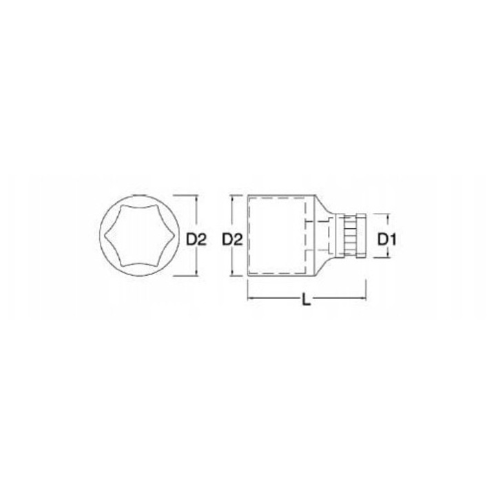 Crichet SATA GL12304, tubular, 3/8", metric, 9mm
