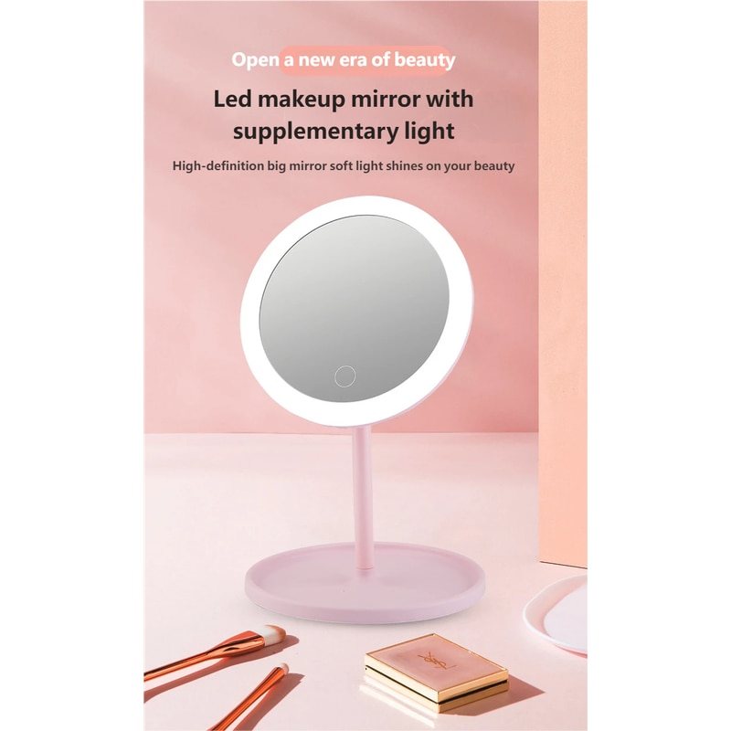 LED Makeup Mirror, 3 Lighting Modes, Adjustable Brightness, Touch