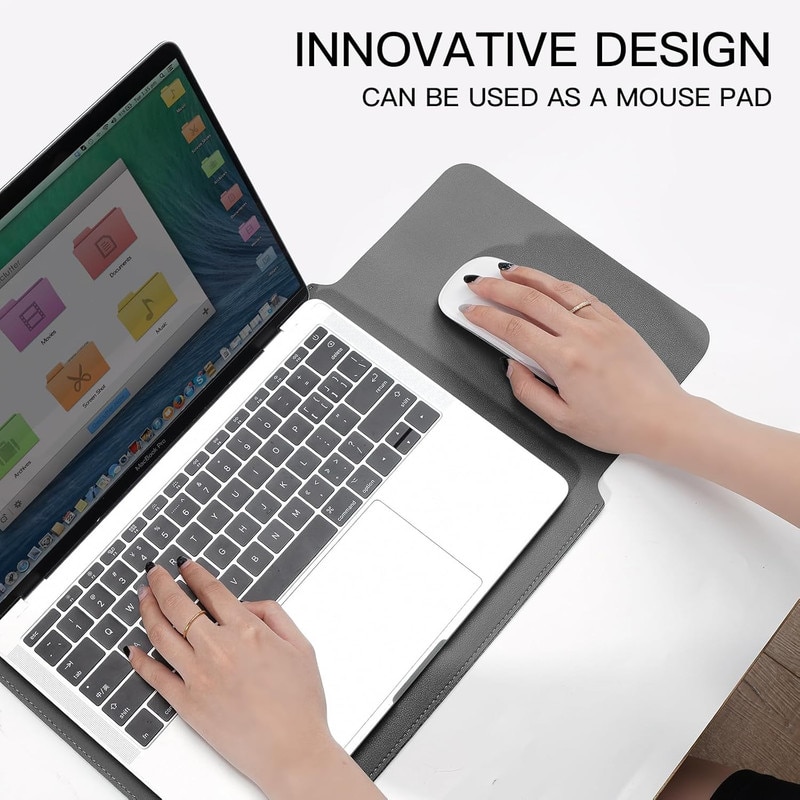 Husa laptop, gri, 13.6-14 inch, design waterproof