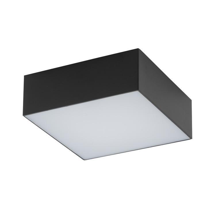 Plafon LED Nowodvorski Lid, 15W, 1200lm, 3000K, 11x11x4cm, fehér/fekete