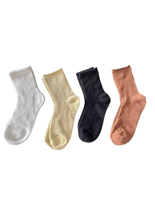 Sosete dama drumetie lana Merino set 4 perechi, calde, moi, marime universala