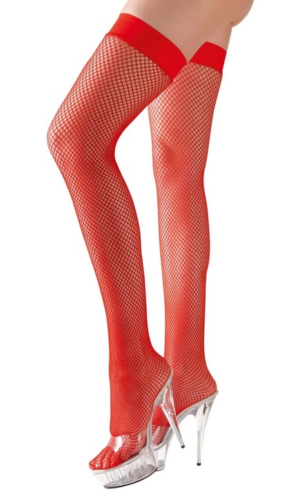 Dresuri dama, Cottelli, rosu, cu banda silicon, material elastic, S INTL