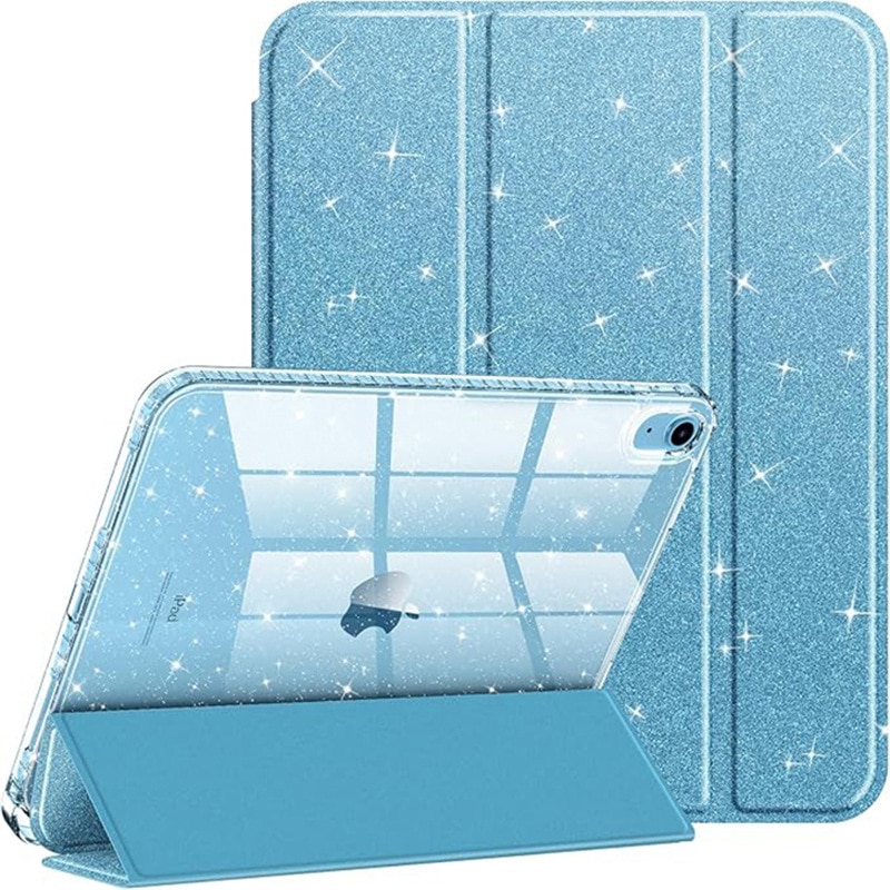 Husa Compatibila cu iPad 11-inch (A16) 2025 & 10-inch 2022 – Cu Suport Creion & Suport Pliabil – TPU Ultra-Subtire, albastru