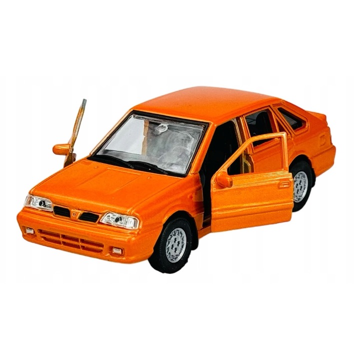 Masinuta Welly Polonez Caro Plus Portocaliu 1:34 Metal Legende PRL